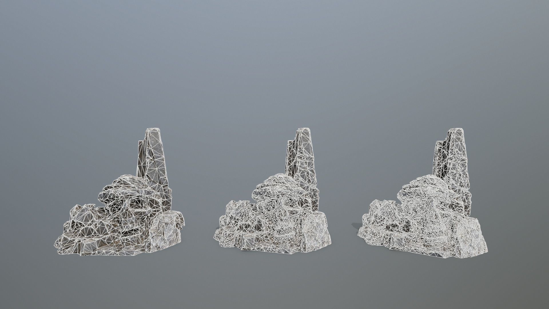 skull mountain Low-poly 3D model_13