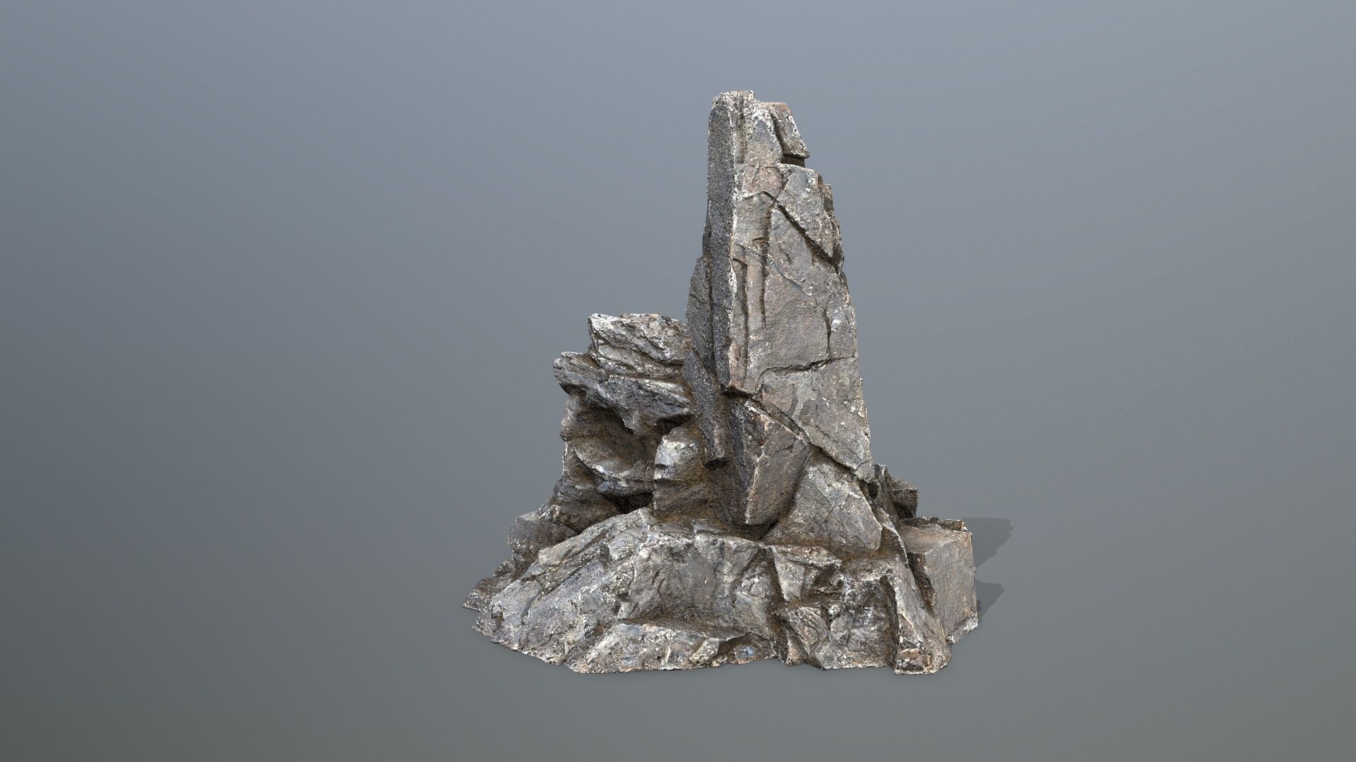 skull mountain Low-poly 3D model_4