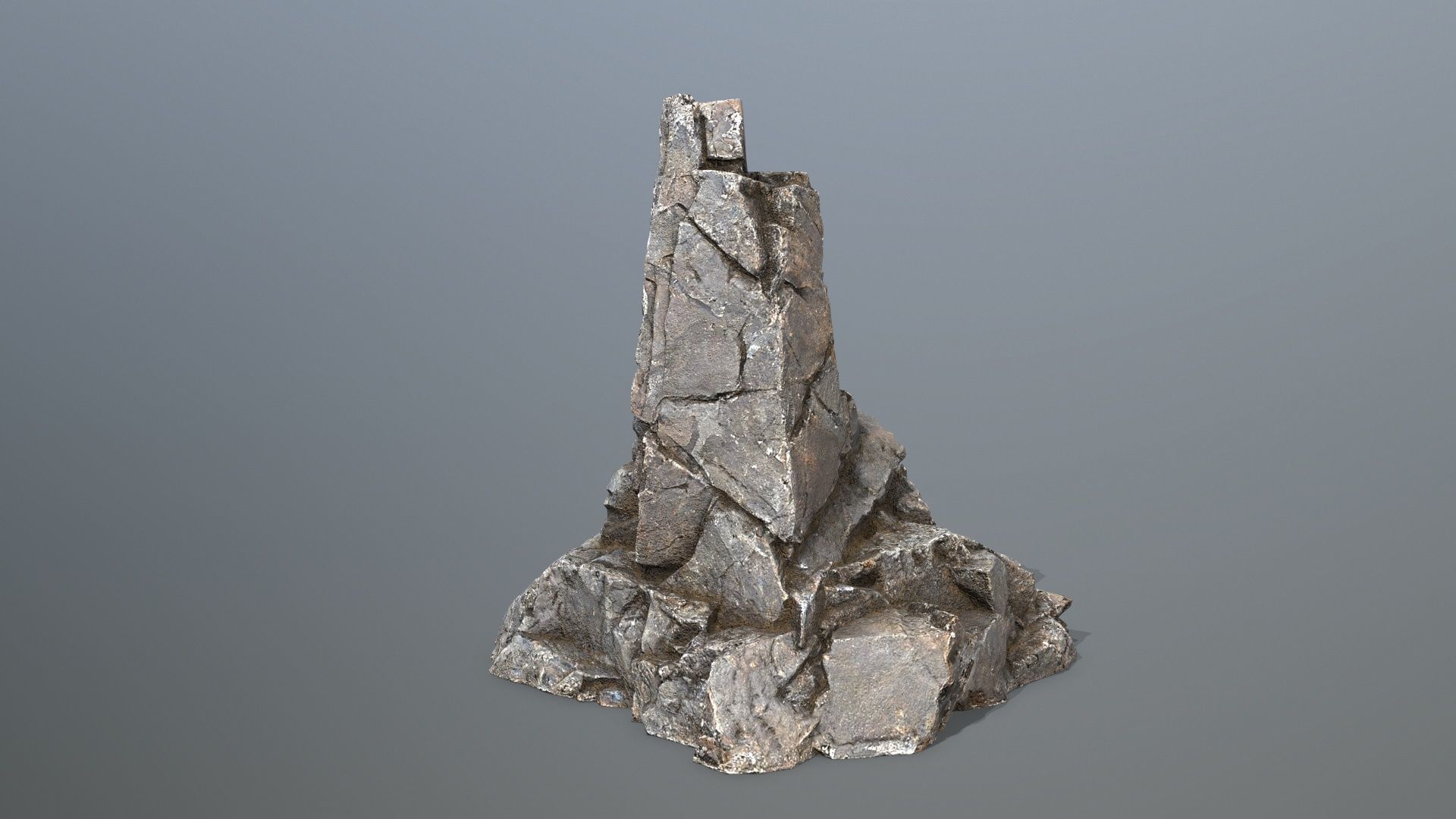 skull mountain Low-poly 3D model_5