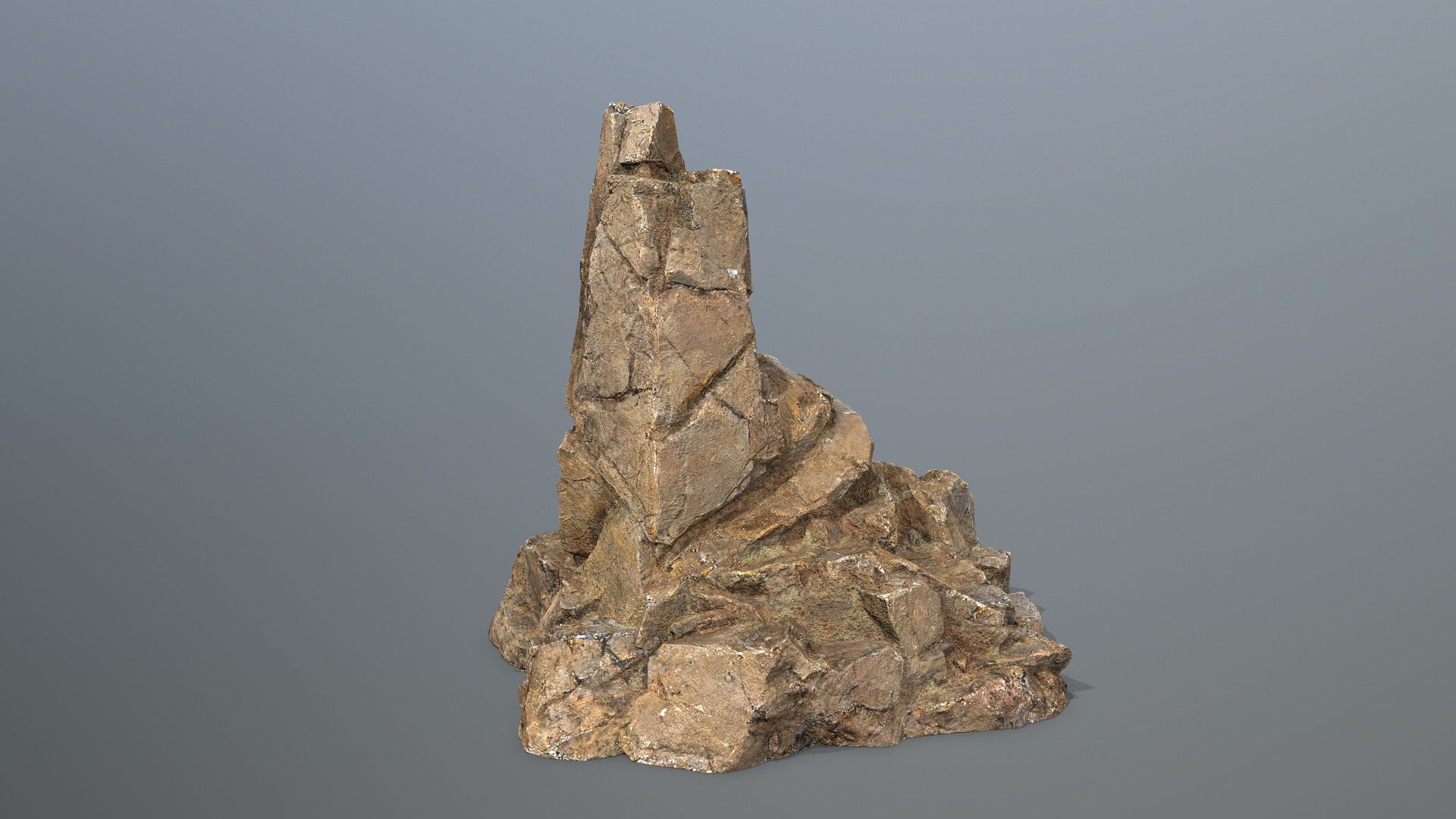 skull mountain Low-poly 3D model_5