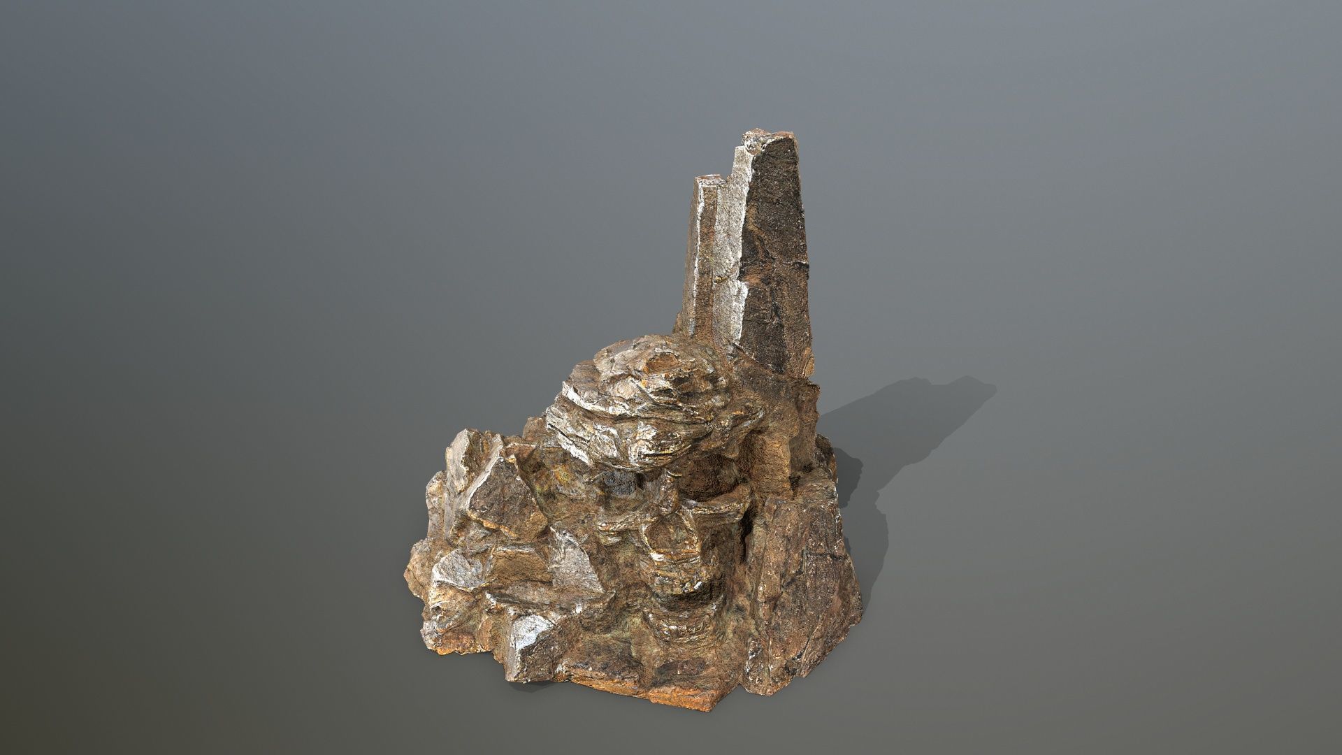 skull mountain Low-poly 3D model_10