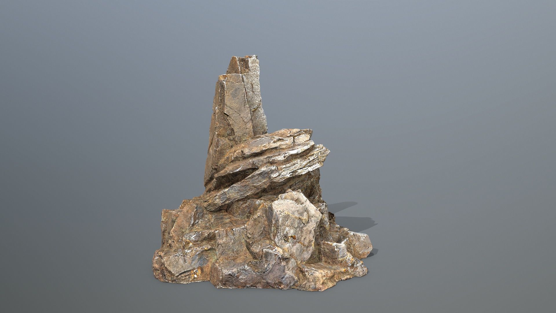skull mountain Low-poly 3D model_7
