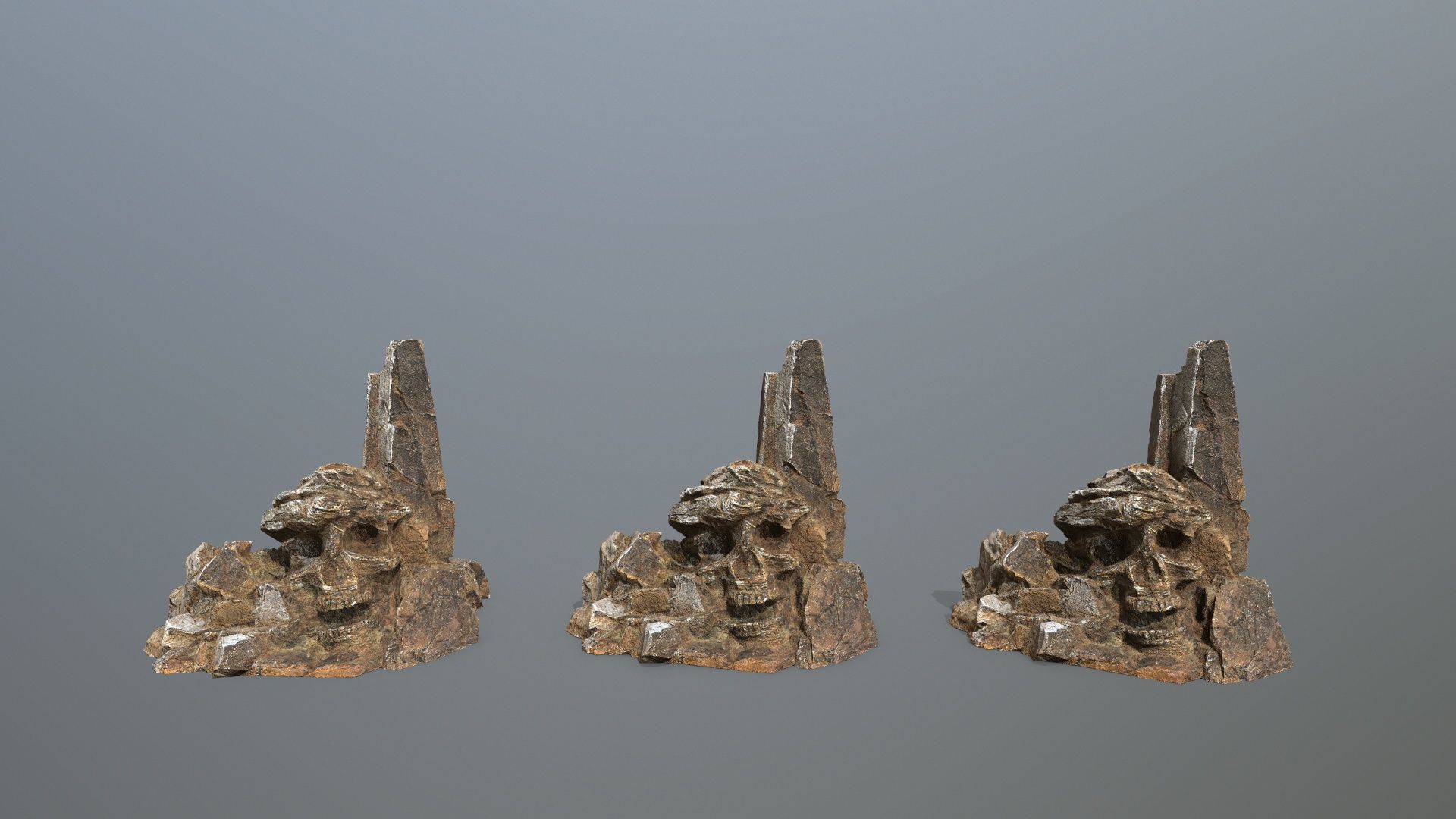 skull mountain Low-poly 3D model_11