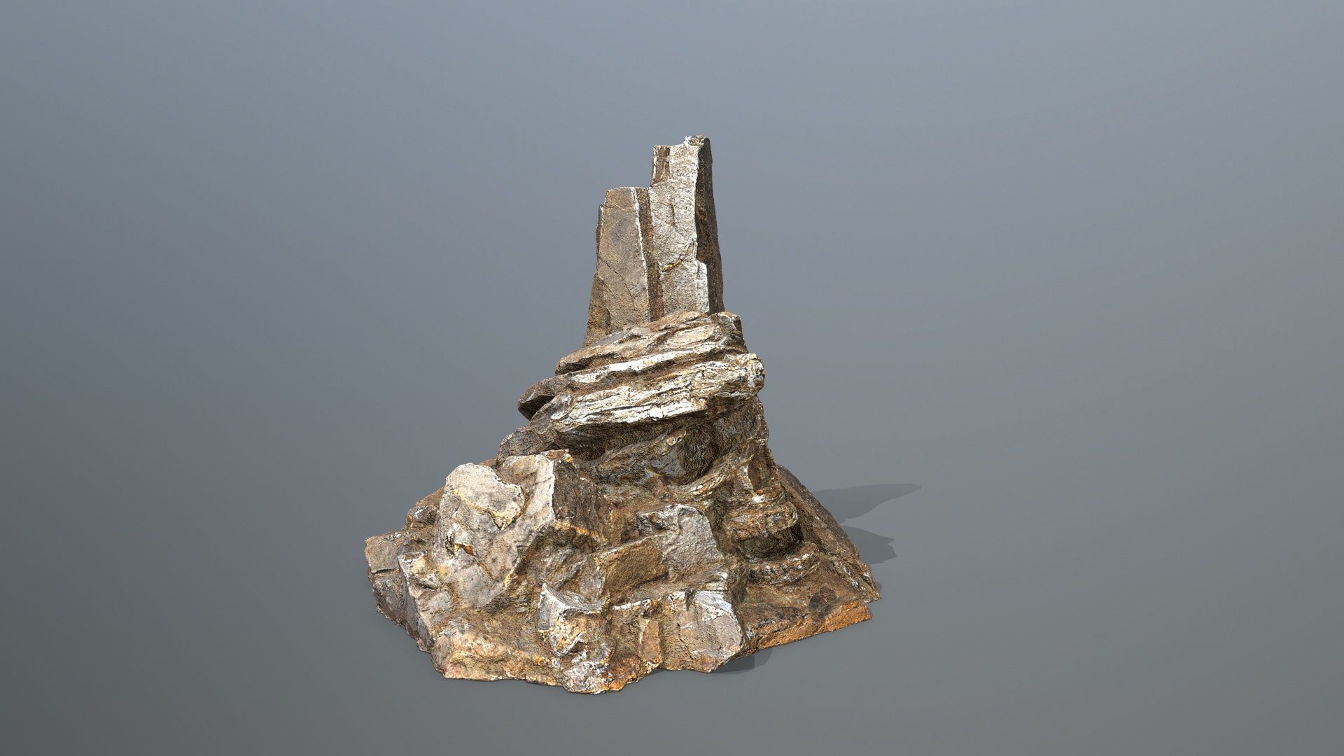 skull mountain Low-poly 3D model_8