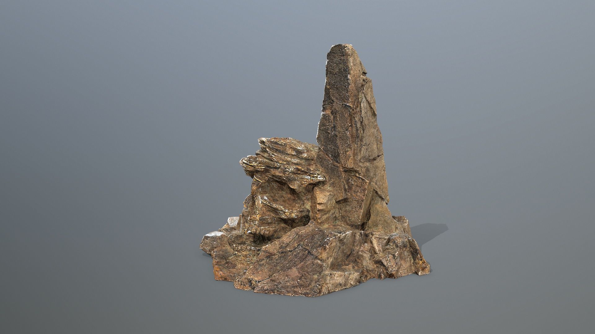 skull mountain Low-poly 3D model_3
