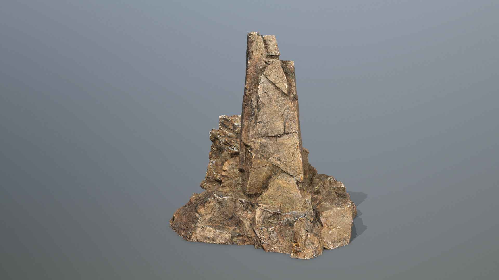 skull mountain Low-poly 3D model_4