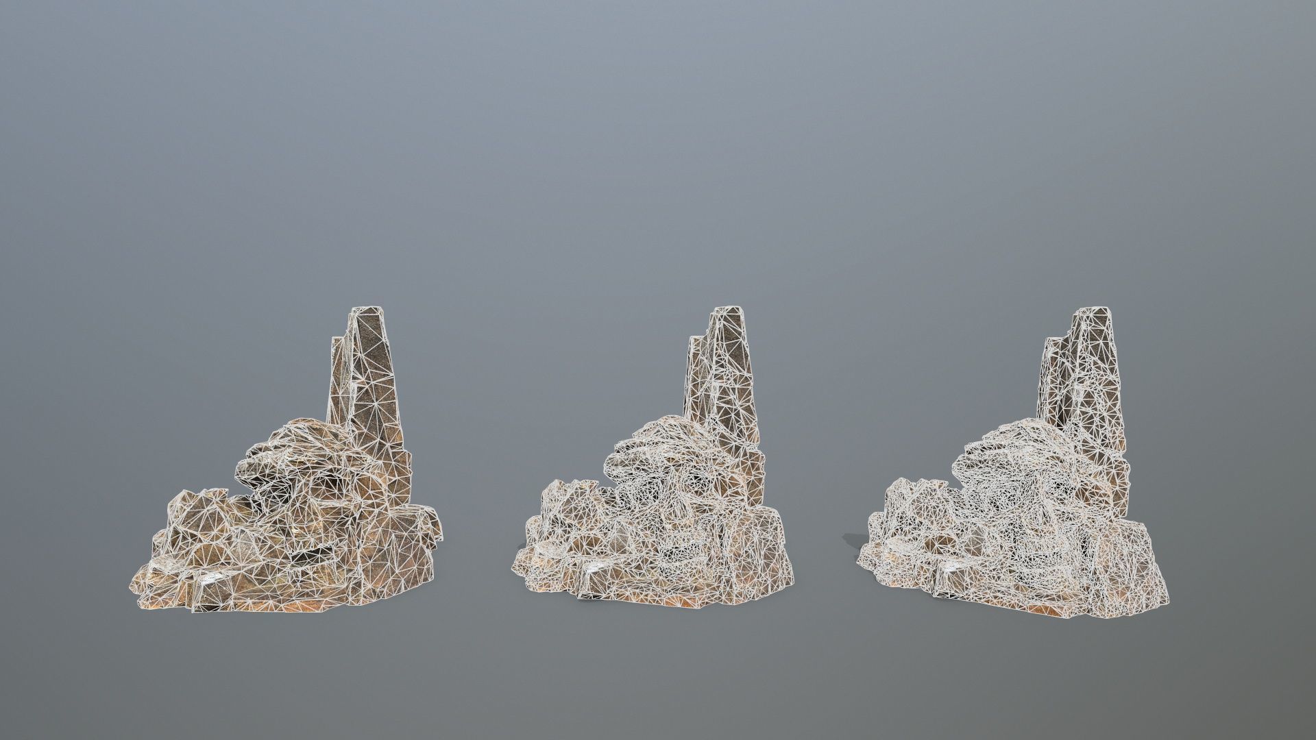 skull mountain Low-poly 3D model_12