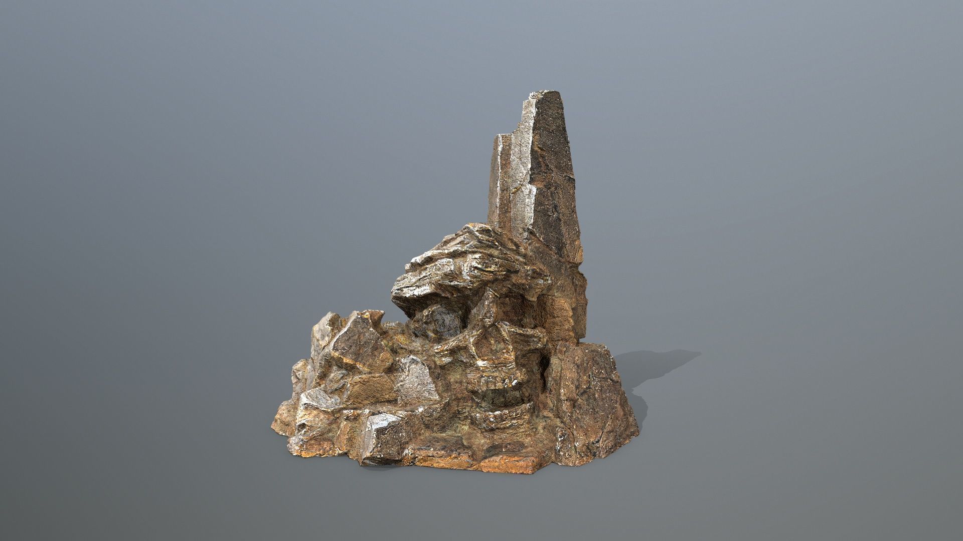 skull mountain Low-poly 3D model_9