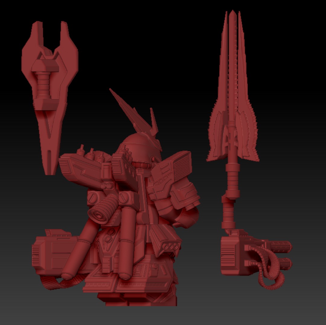LEGO Brick Compatible Minifigure Gundam Sazabi 3D print model_1