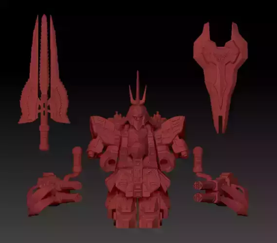 LEGO Brick Compatible Minifigure Gundam Sazabi 3D print model