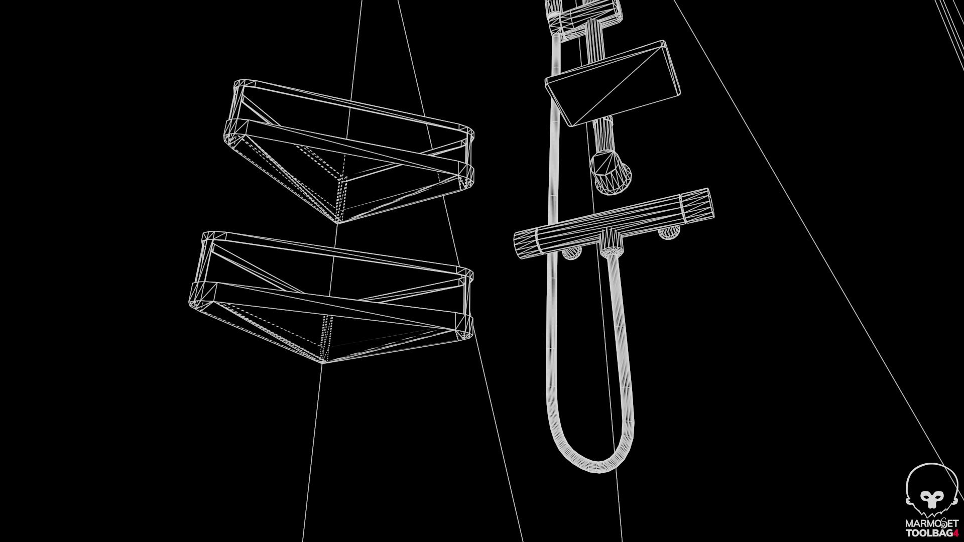 Dirty Shower Low-poly 3D model_21