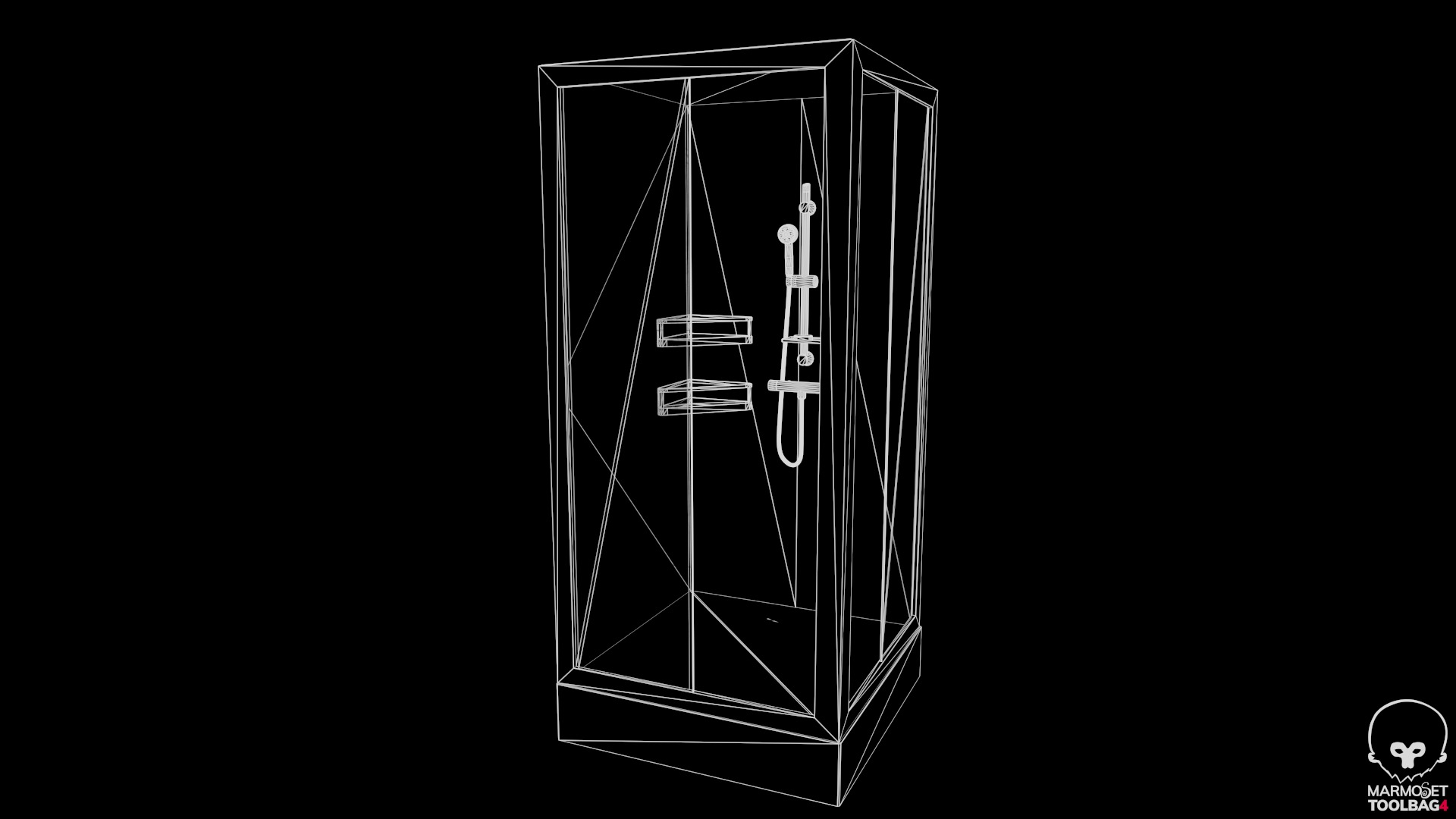 Dirty Shower Low-poly 3D model_20