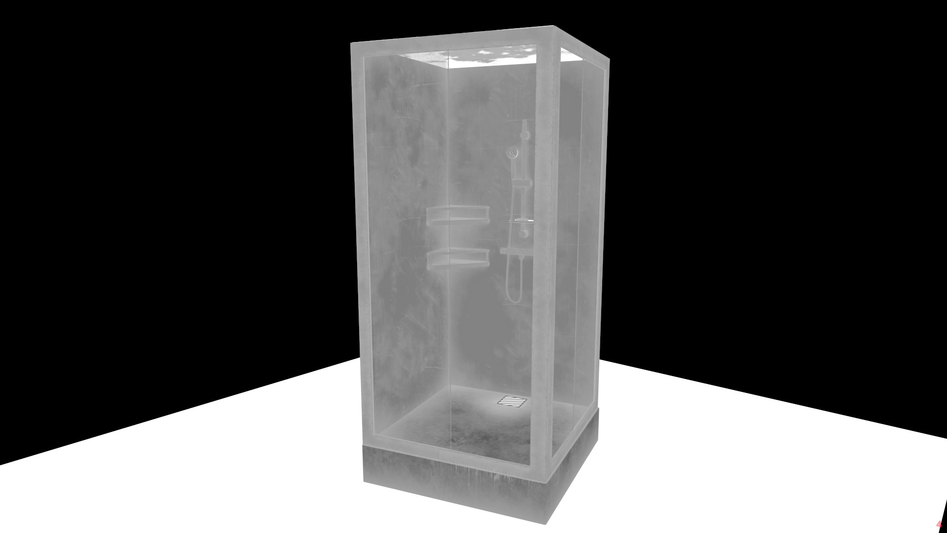 Dirty Shower Low-poly 3D model_14