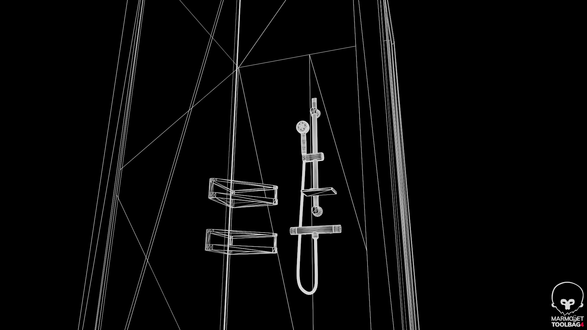 Dirty Shower Low-poly 3D model_25