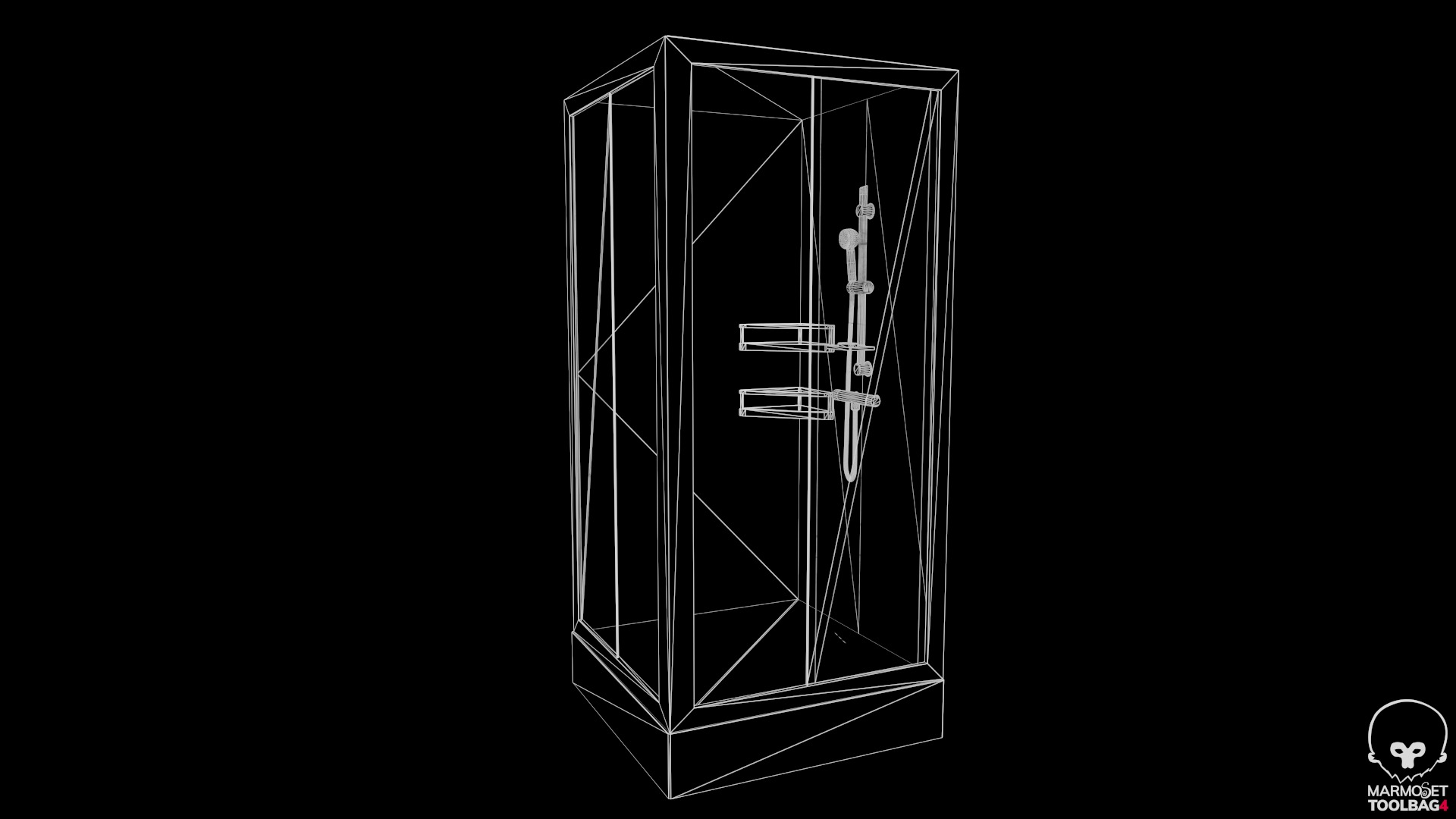 Dirty Shower Low-poly 3D model_22