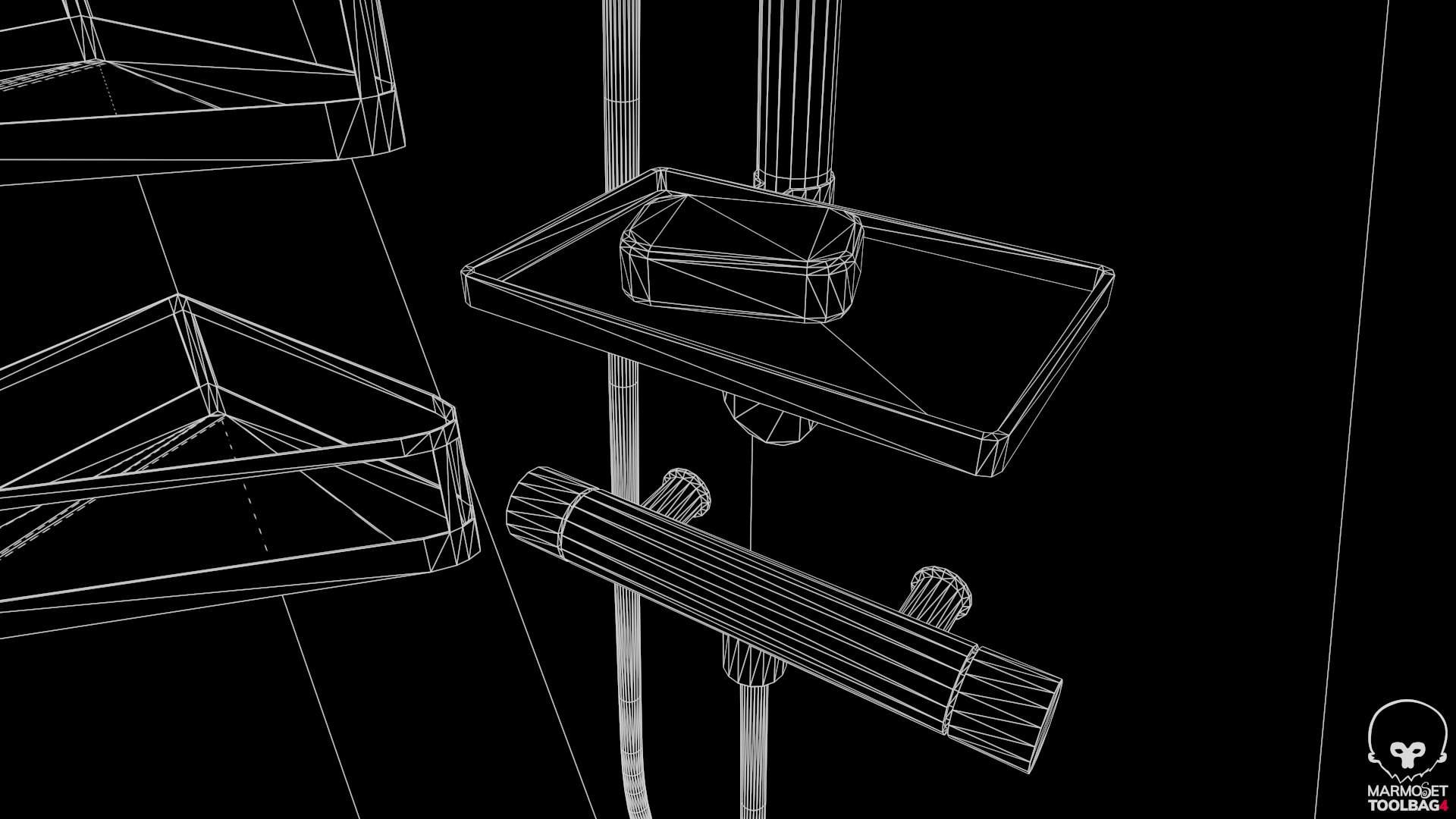 Dirty Shower Low-poly 3D model_18