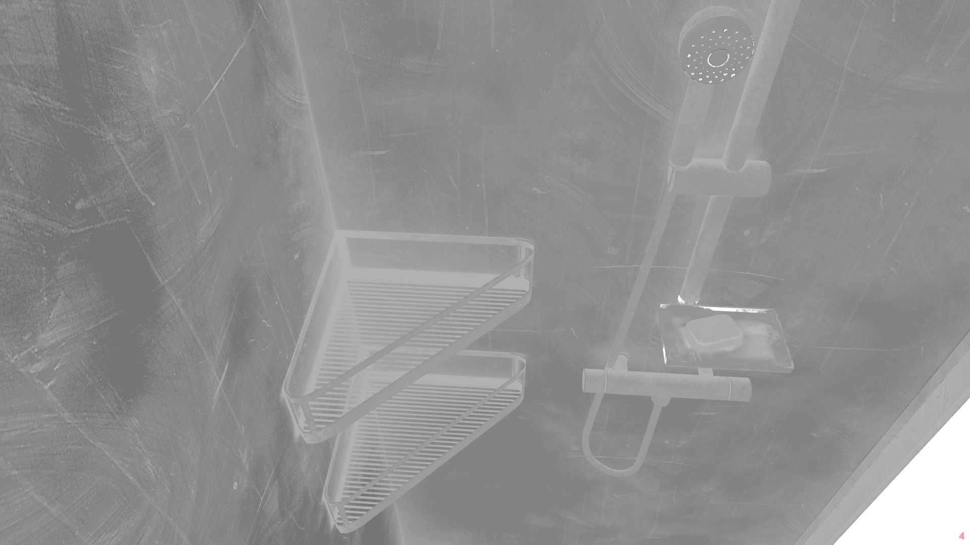 Dirty Shower Low-poly 3D model_11