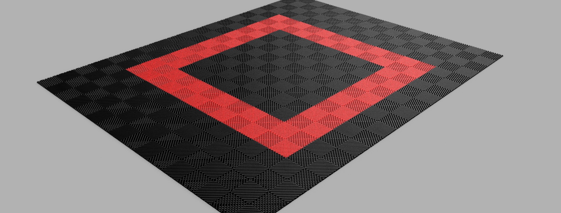 garage flooring plastic tile  encastrable 315x315 con zocalo 3D model_1
