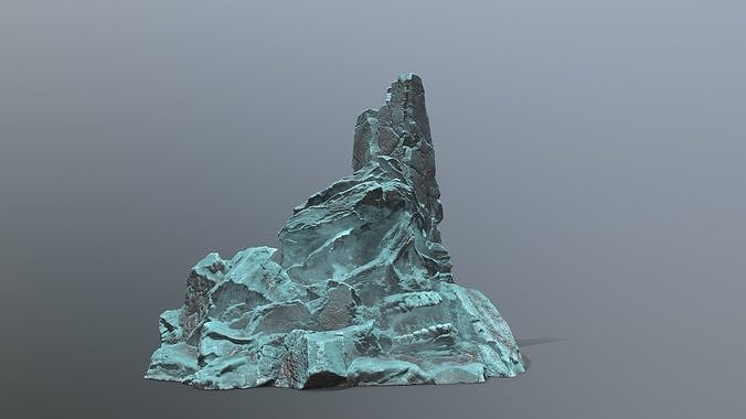 ice skull mountain Low-poly 3D model