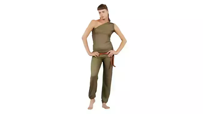 Woman in Green Jumpsuit