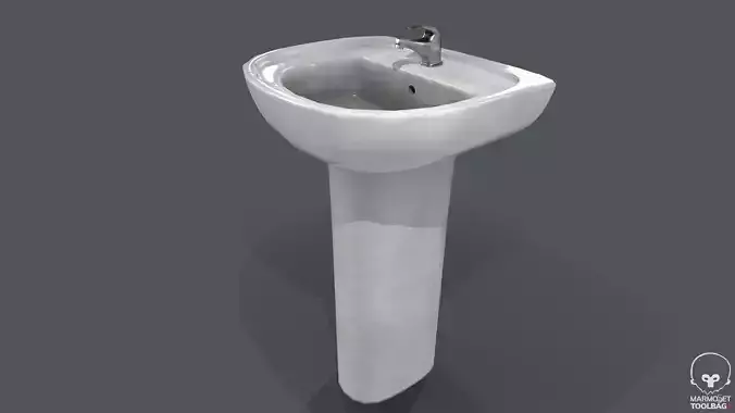 Dirty Sink Low-poly 3D model