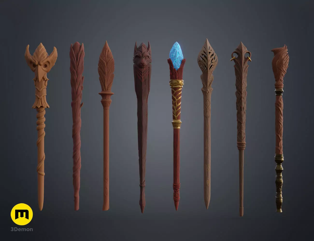 Ilvermorny School of Witchcraft and Wizardry Wands 3D print model_0