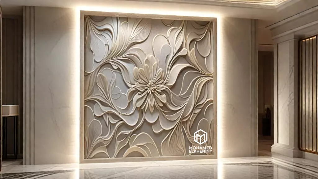 modern panel wall decor set wall relief mural CNC 134 3D model | CGTrader