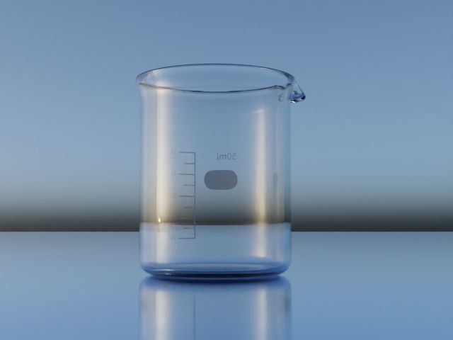 Beaker 50ml Free 3D model_1