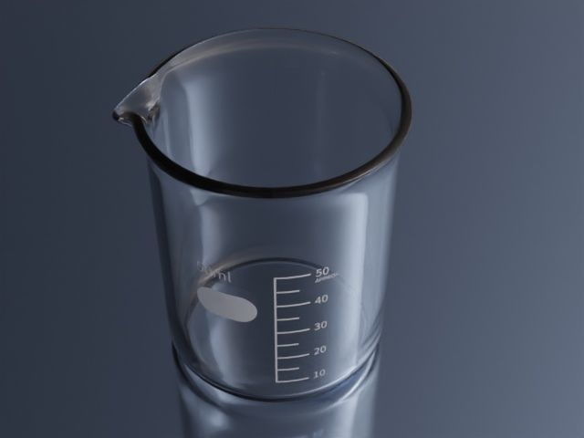 Beaker 50ml Free 3D model_3