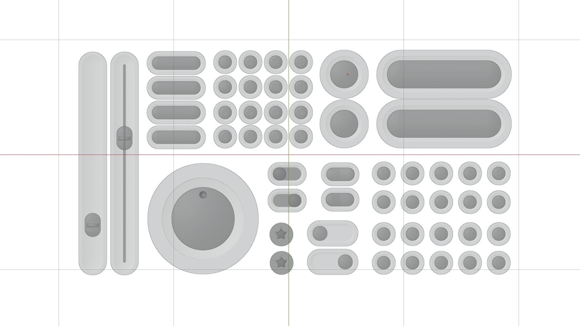 UI buttons pack 3D model_2