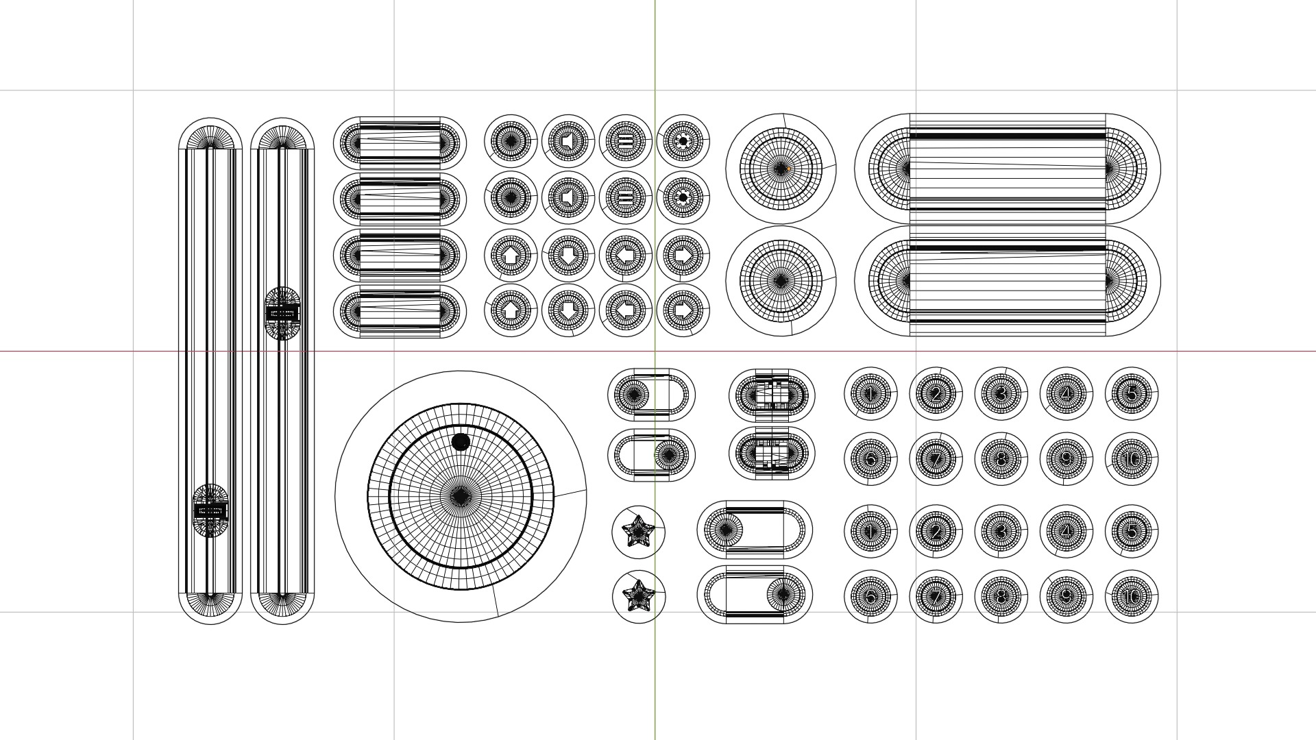 UI buttons pack 3D model_1