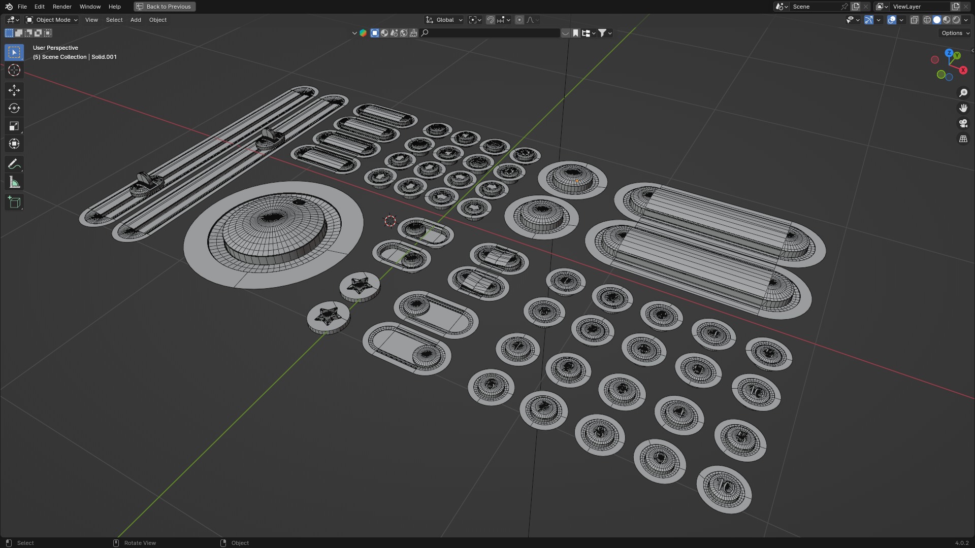 UI buttons pack 3D model_3