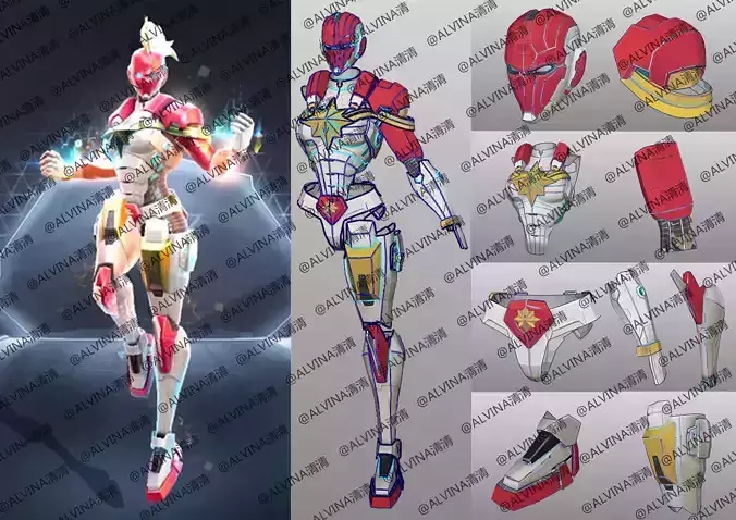 Captain Marvel Planetary Ace Armor - DIY Cosplay Pepakura Foam 