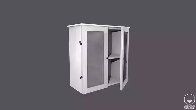 Dirty bathroom cabinet Low-poly 3D model