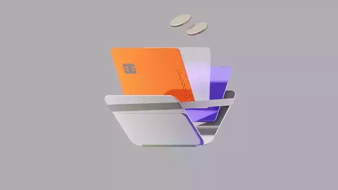 Wallet Animat Low-poly 3D model