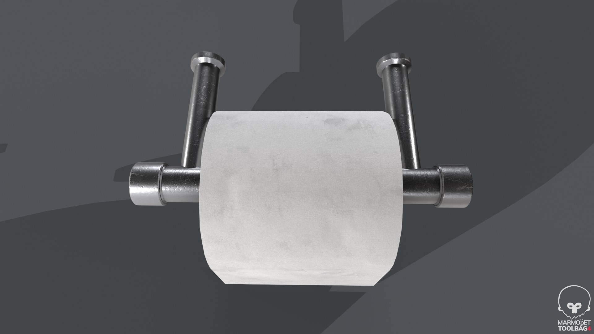 Toilet Paper Low-poly 3D model_4