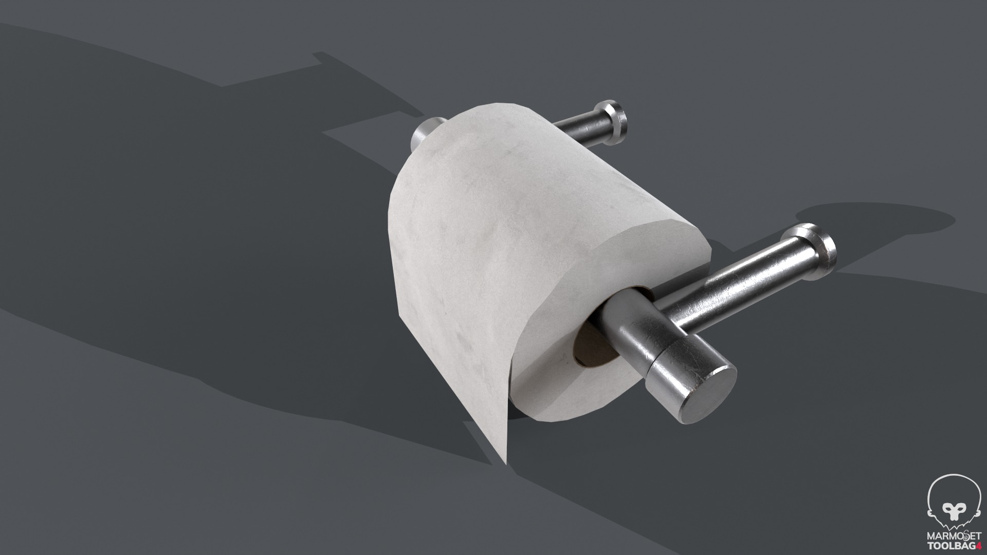 Toilet Paper Low-poly 3D model_2