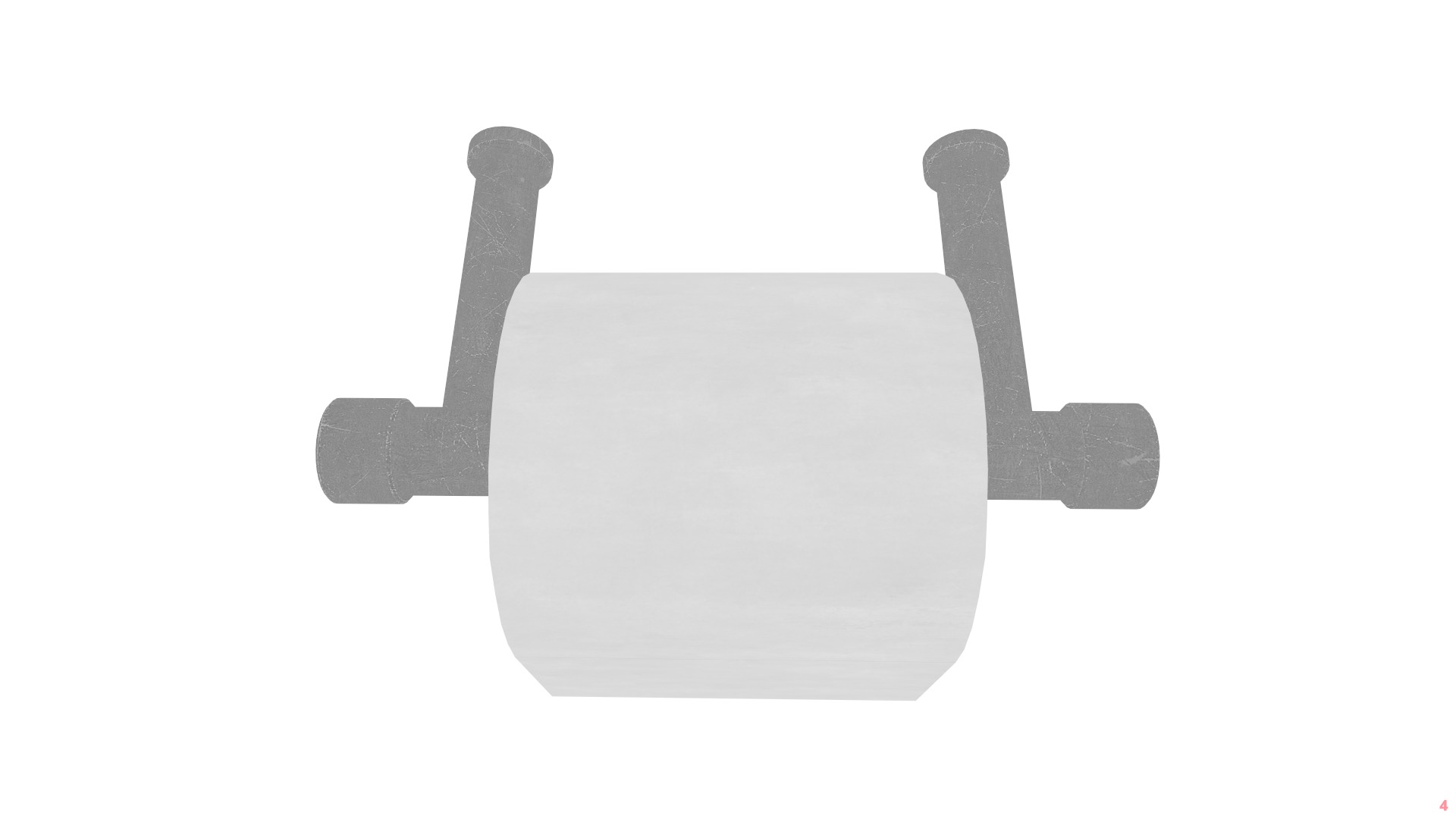 Toilet Paper Low-poly 3D model_9