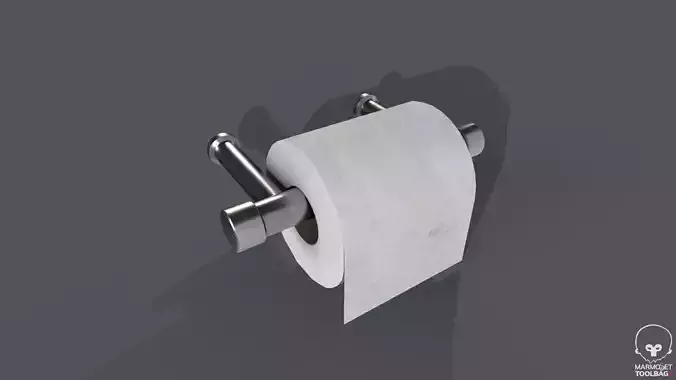 Toilet Paper Low-poly 3D model