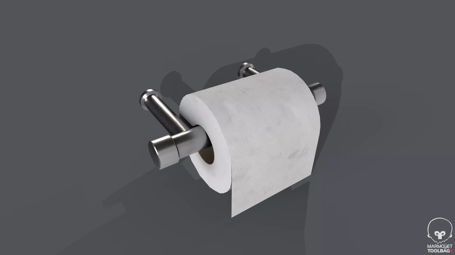 Toilet Paper Low-poly 3D model_0