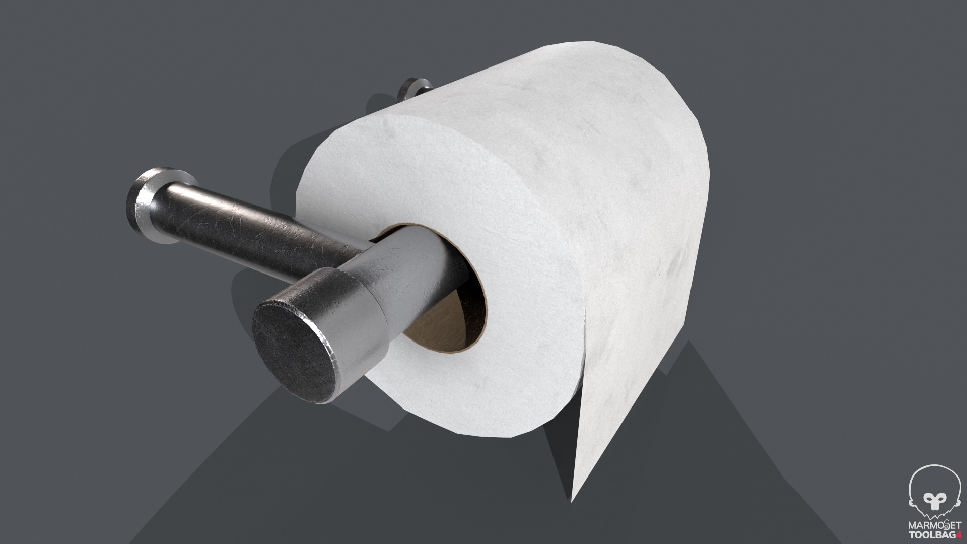 Toilet Paper Low-poly 3D model_3