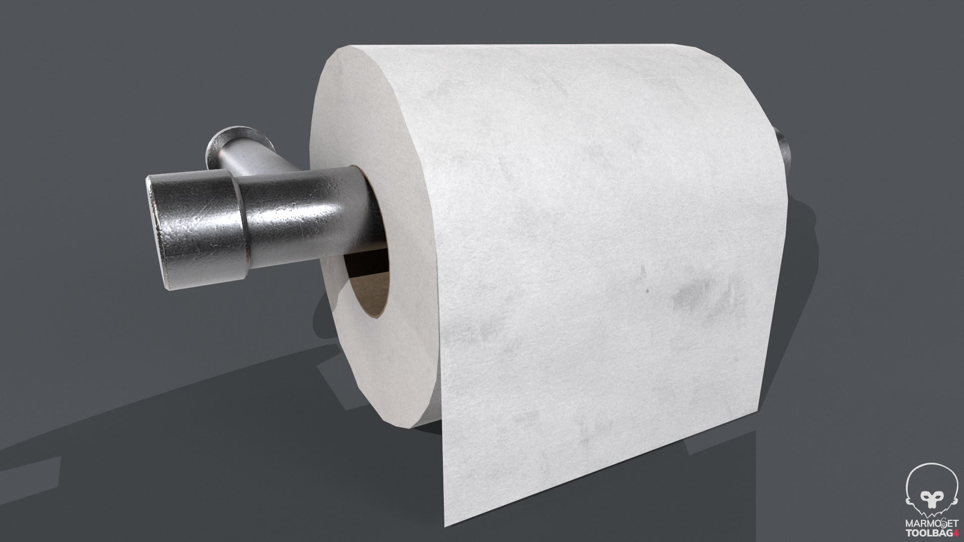 Toilet Paper Low-poly 3D model_5