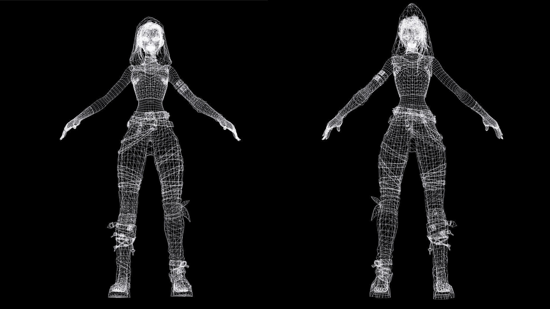 Arcane Prodigy Jinx Low-poly 3D model_11