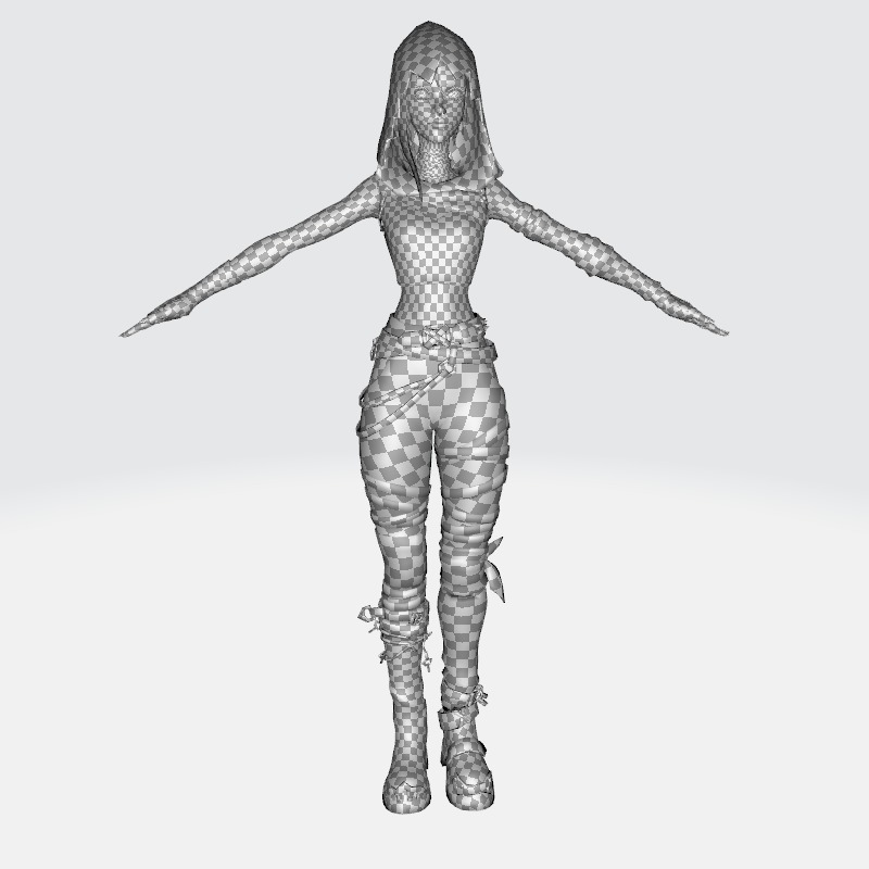 Arcane Prodigy Jinx Low-poly 3D model_22