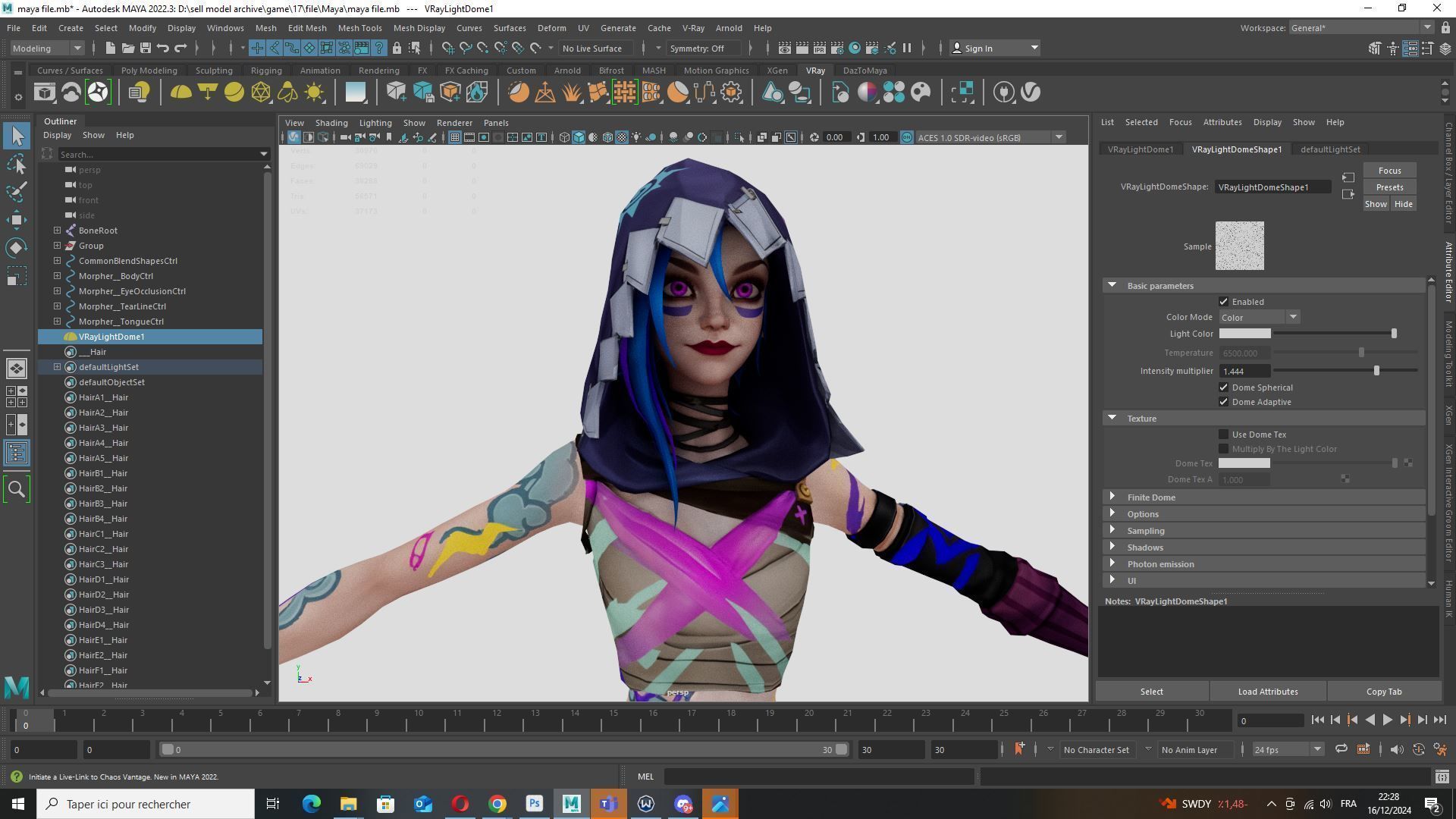 Arcane Prodigy Jinx Low-poly 3D model_17