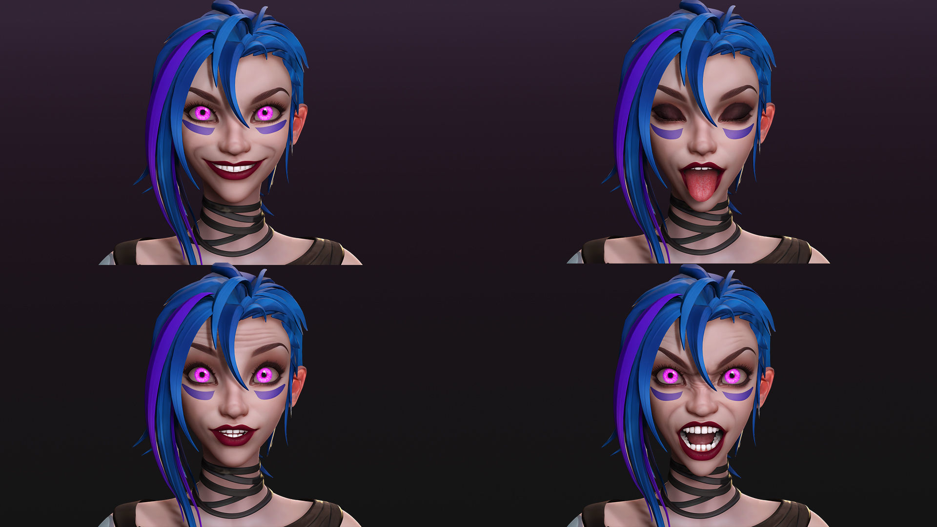 Arcane Prodigy Jinx Low-poly 3D model_5