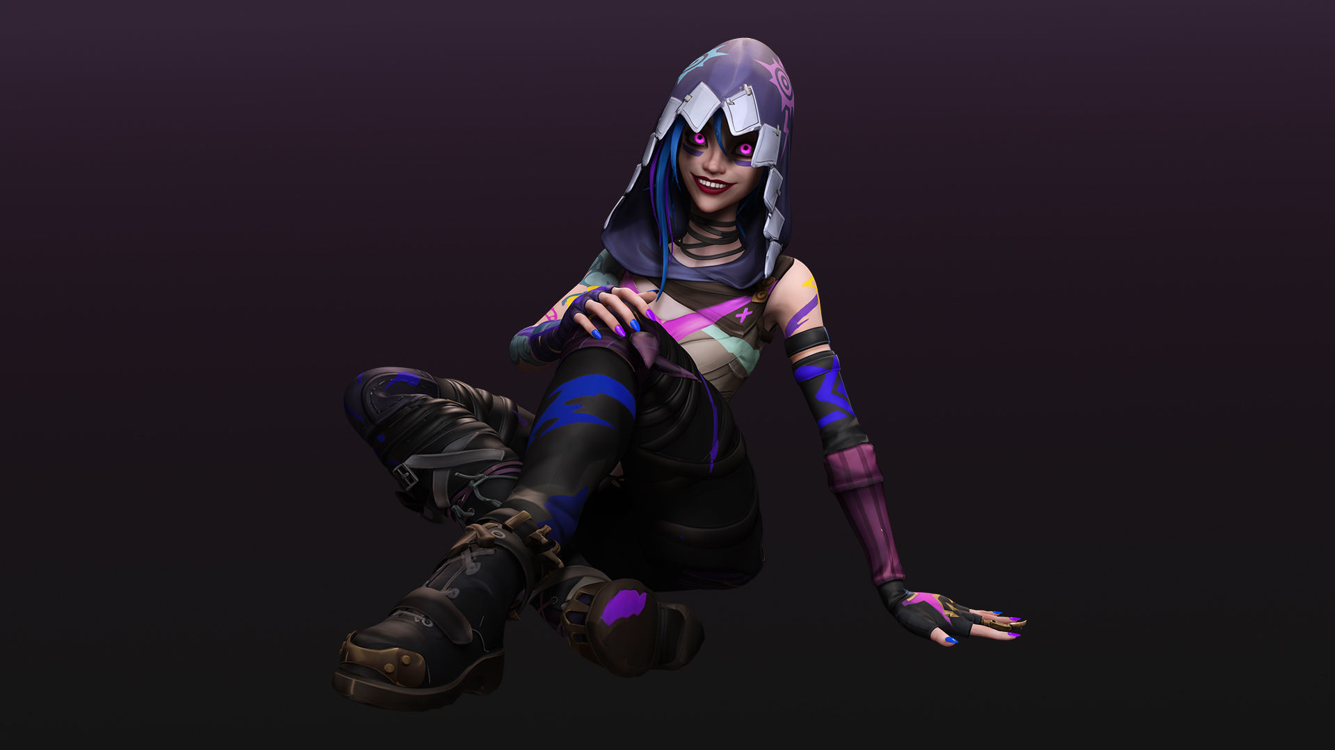 Arcane Prodigy Jinx Low-poly 3D model_6
