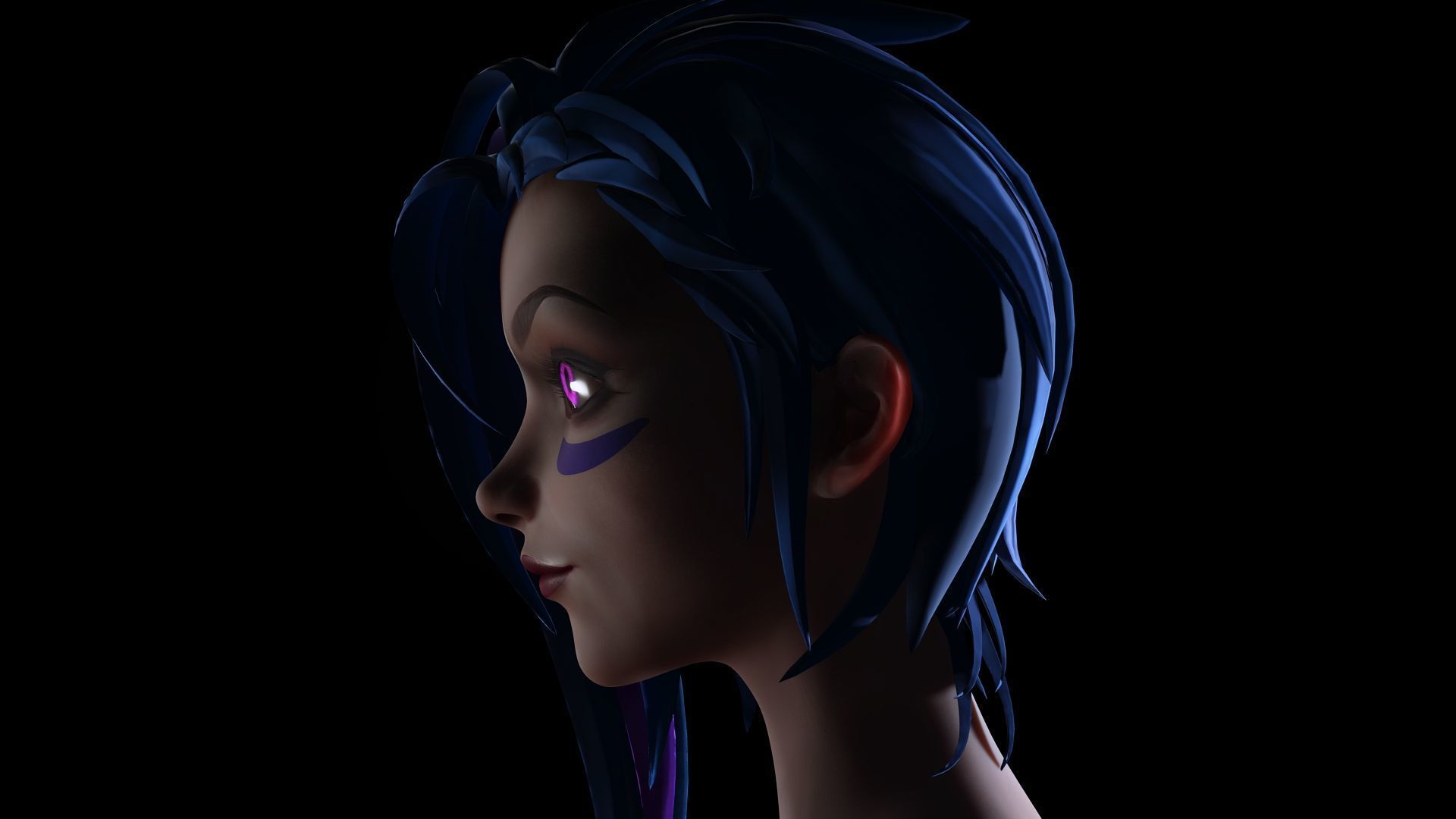 Arcane Prodigy Jinx Low-poly 3D model_9