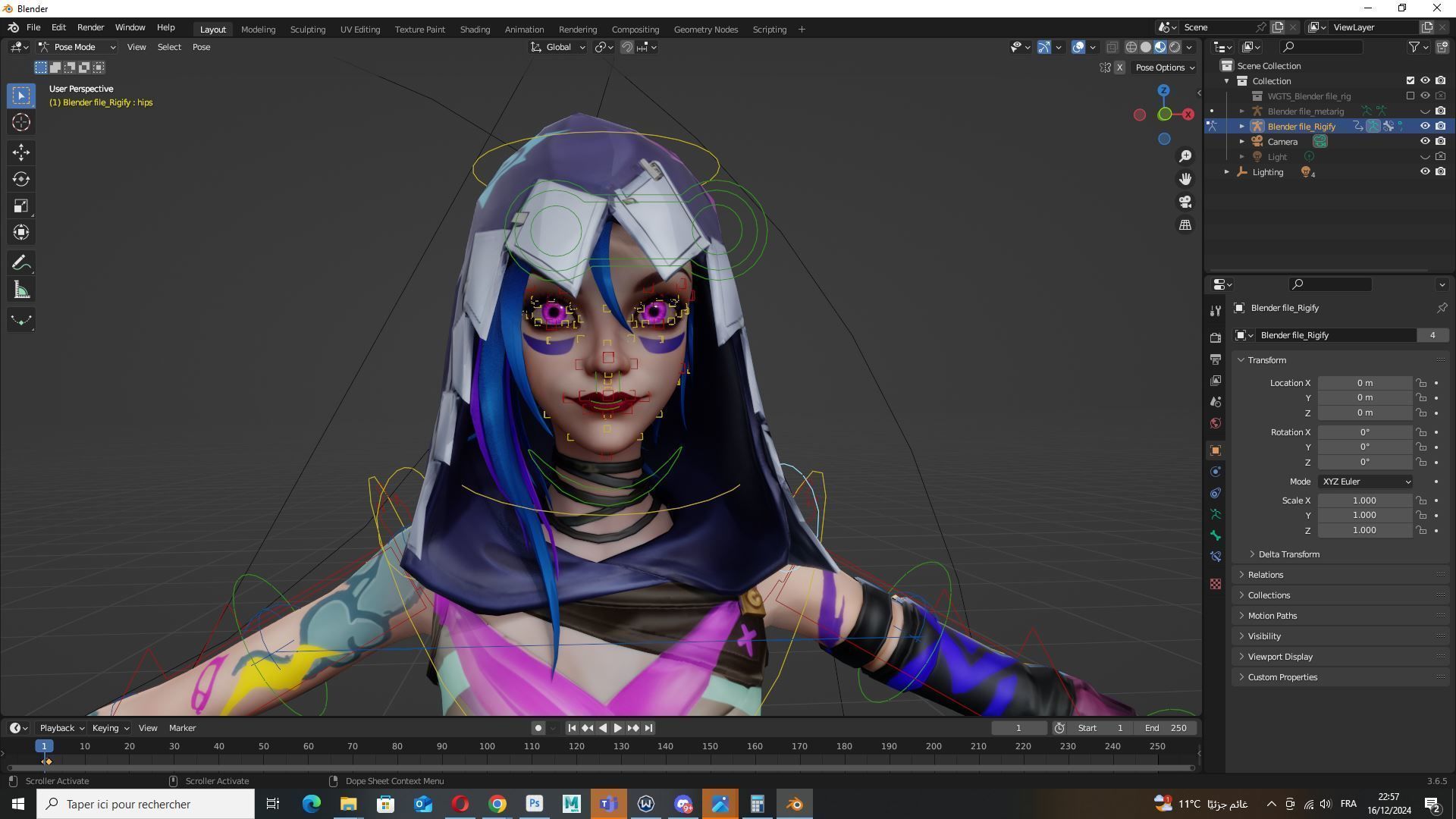 Arcane Prodigy Jinx Low-poly 3D model_19
