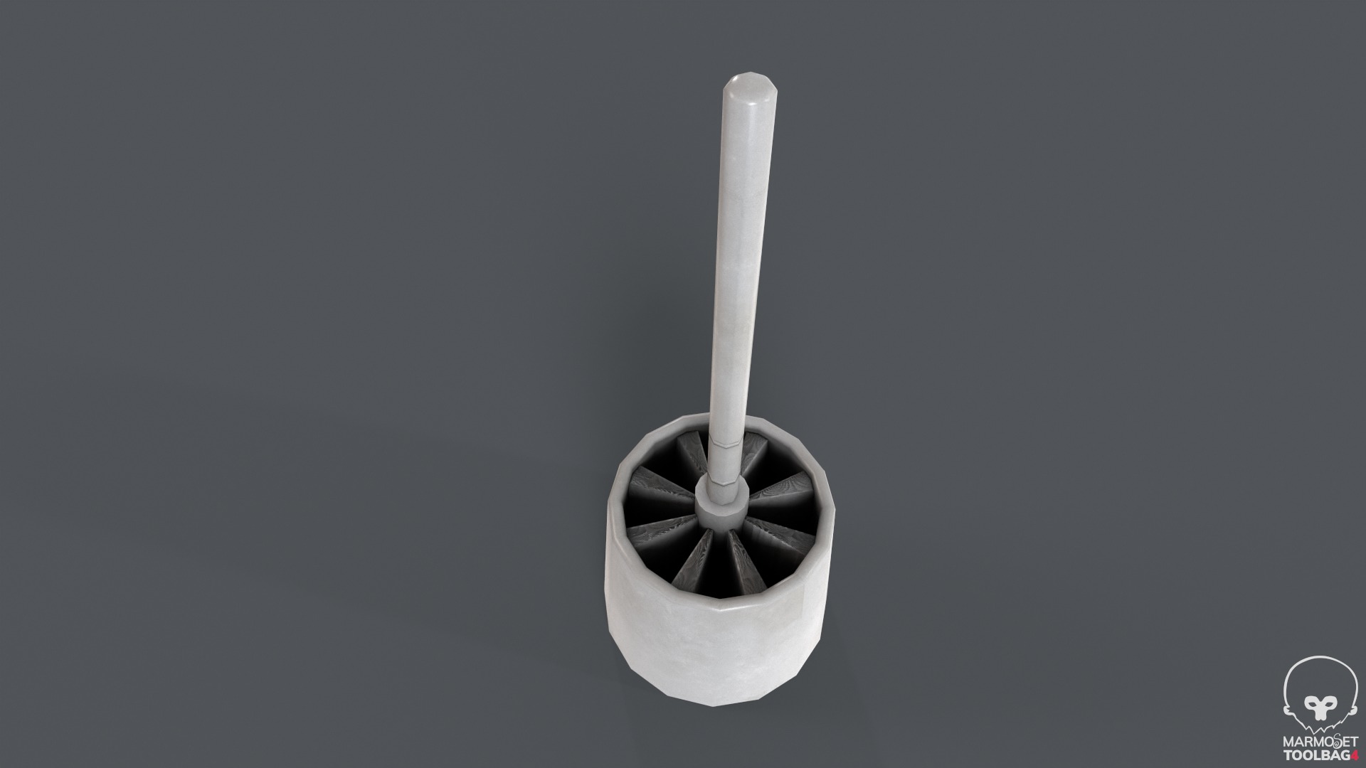 Toilet Brush Low-poly 3D model_2